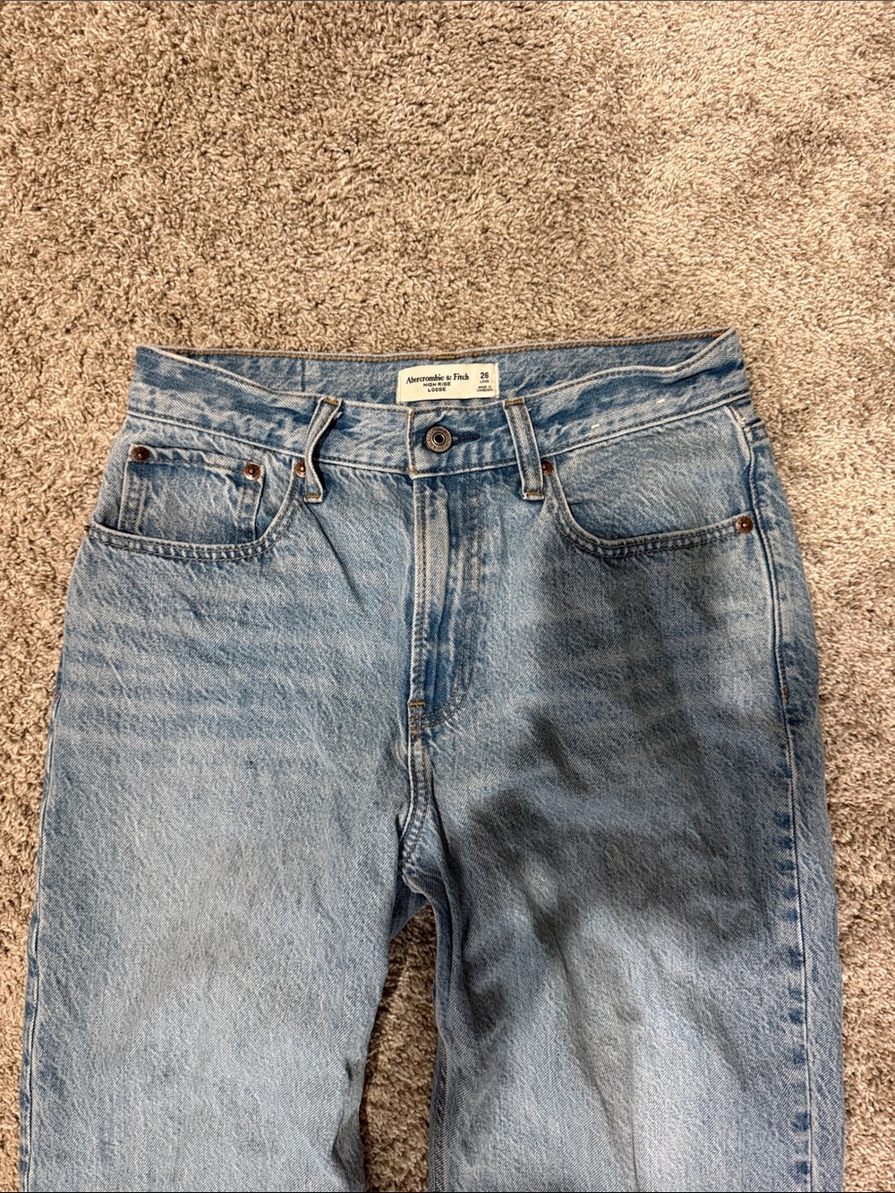 Abercrombie High Rise Loose Straight-Leg Jeans - Picture 2 of 4
